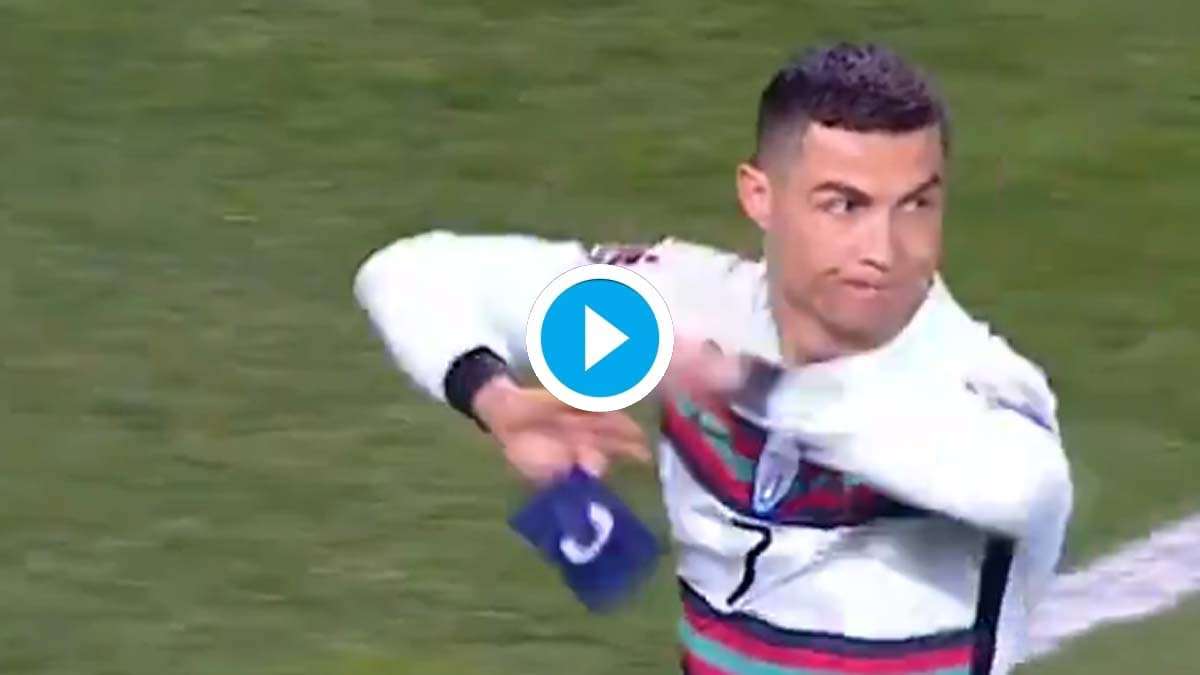 Watch Angry Cristiano Ronaldo Walks Off Pitch Throws Captains