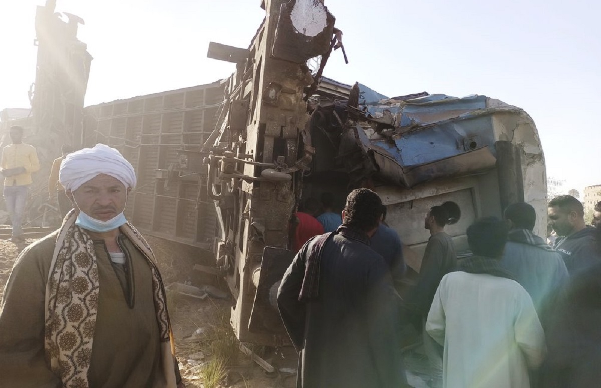 Trains crash in southern Egypt, killing at least 32