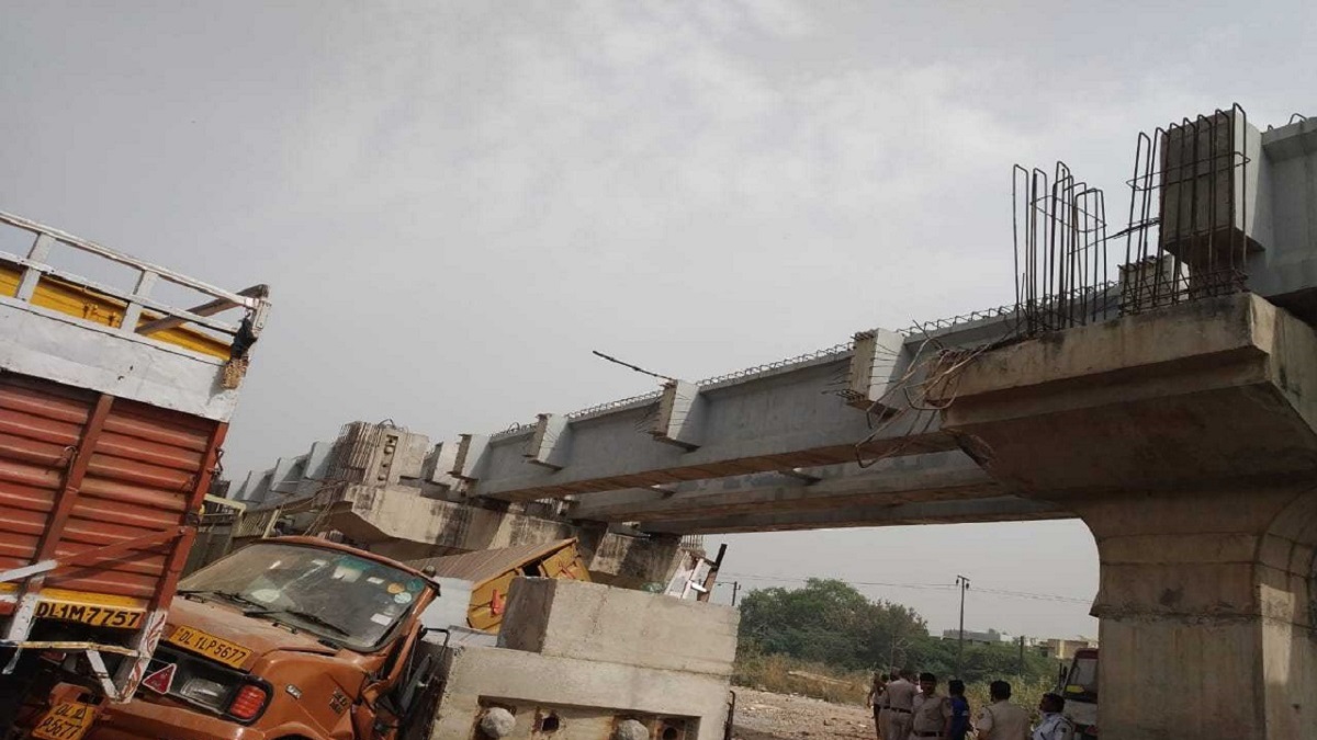 Part of under-construction bridge collapses in Punjabi Bagh area – India TV