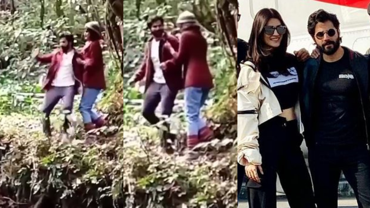 Bhediya: Kriti Sanon tries to push Varun Dhawan into river in this hilarious viral BTS video