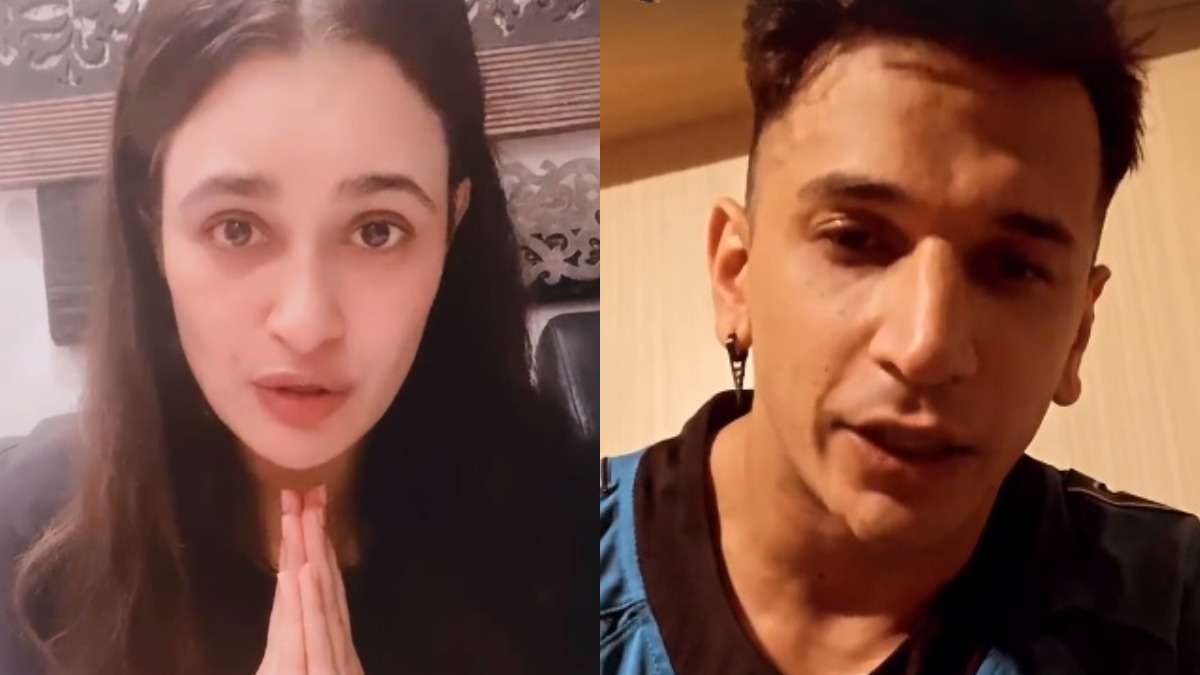 After &#39;arrest Yuvika Chaudhary&#39; trends on Twitter actress issues video  apology, husband Prince Narula supports | Celebrities News – India TV
