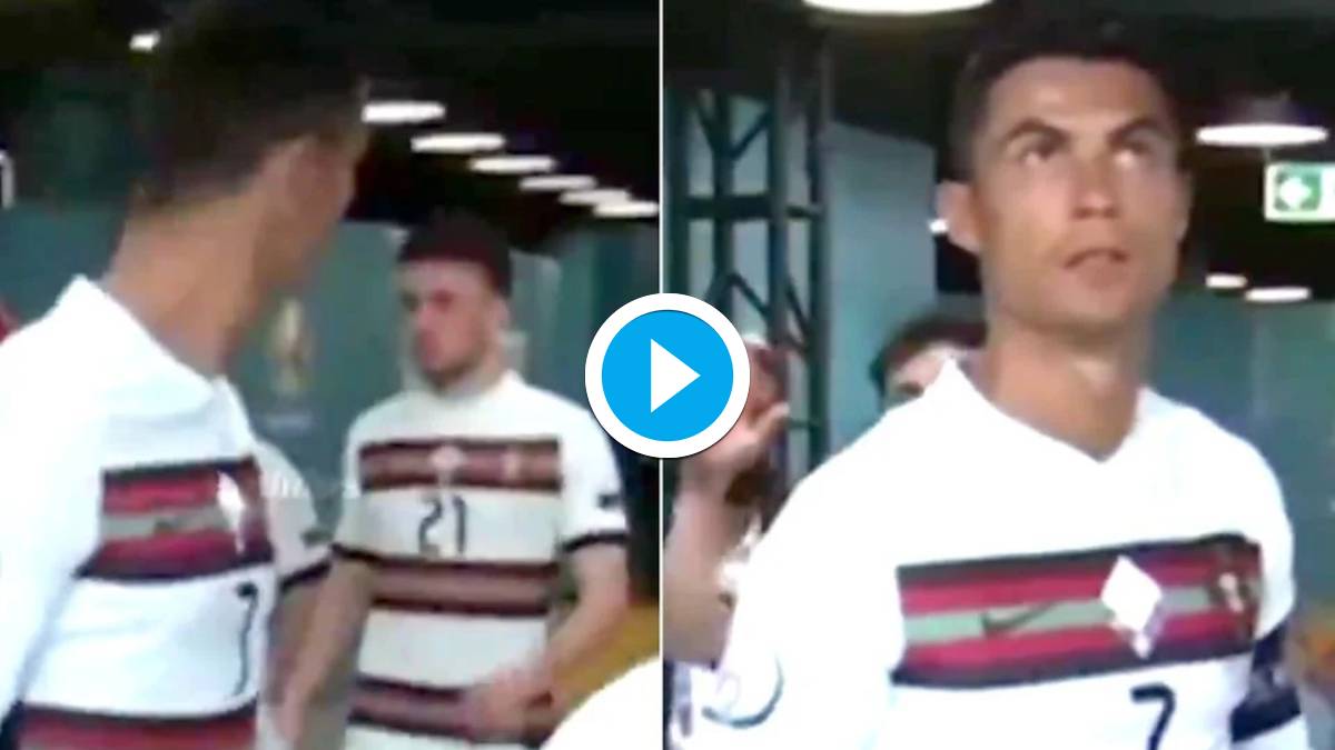 Euro 2020: Watch Cristiano Ronaldo appears angry with Portugal teammate Jota in tunnel