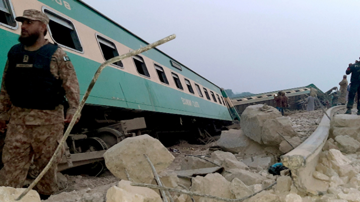 Several killed after two passenger trains collided near Dharki in Ghotki district of Sindh.