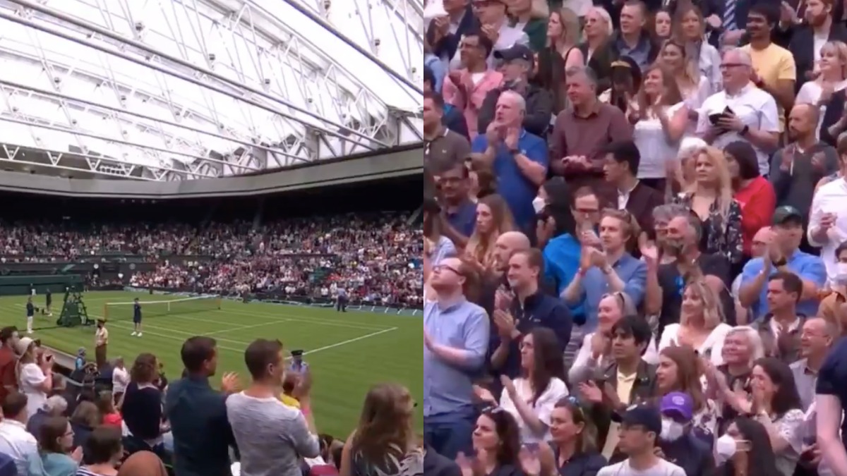 Oxford/AstraZeneca Vaccine makers get standing ovation at Wimbledon | WATCH