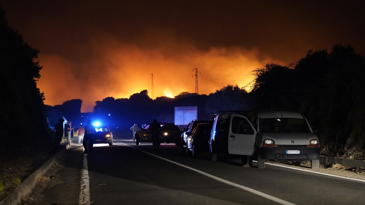 Fires ravage Italian island of Sardinia, forcing evacuations | PHOTOS