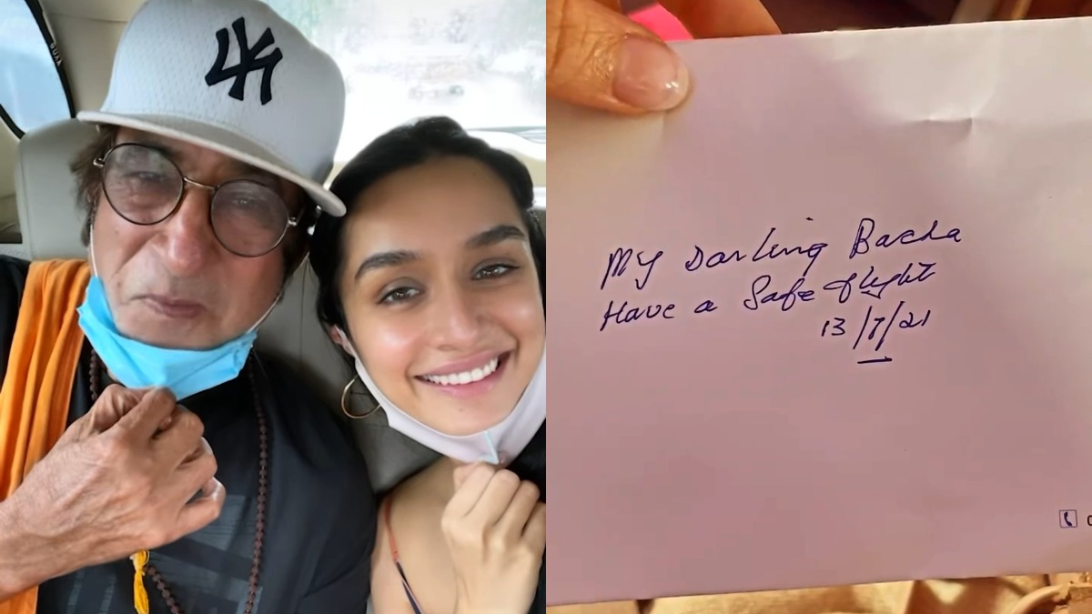 Shraddha Kapoor receives cute letter from 'Baapu' Shakti Kapoor as she leaves for Luv Ranjan’s film