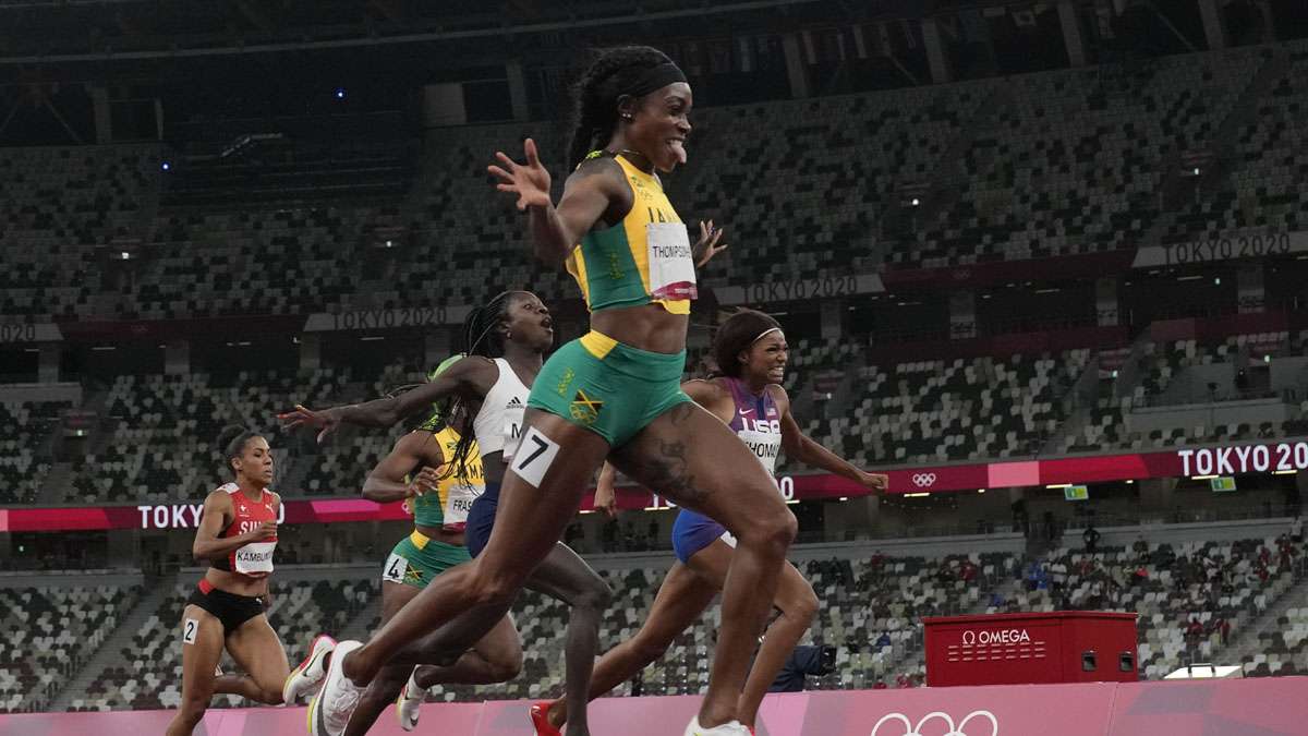 You again! Elaine Thompson-Herah speeds to 2nd Olympic sprint sweep