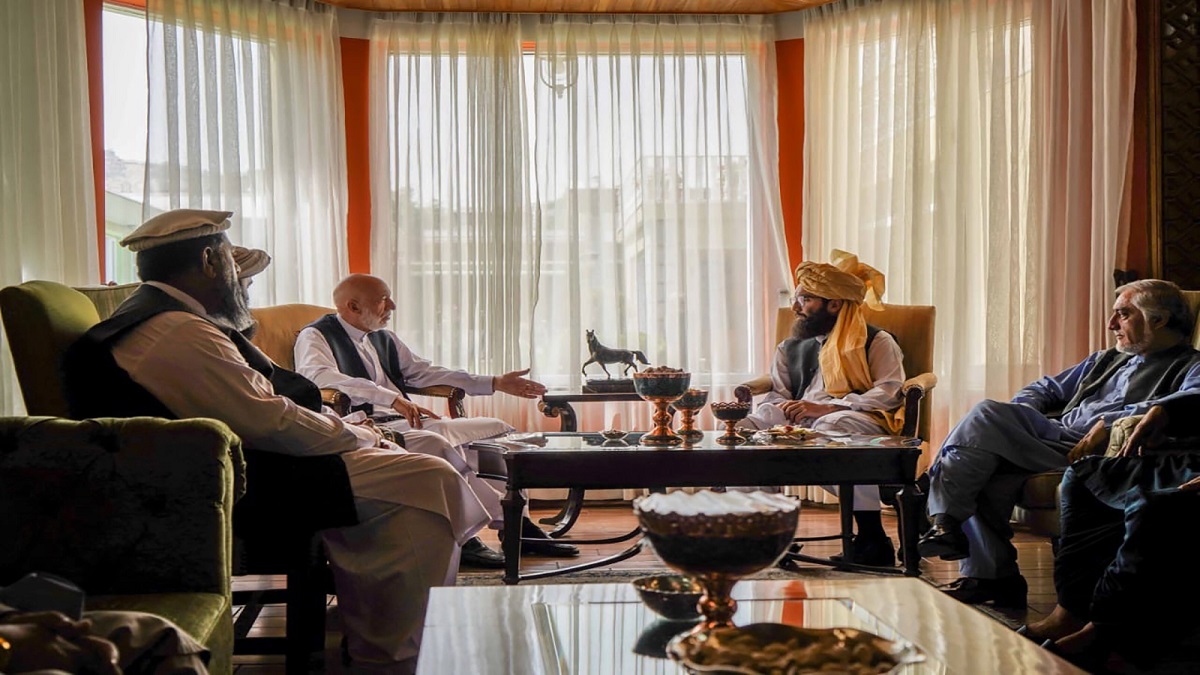 Afghanistan's former President Hamid Karzai meets senior Taliban faction leader