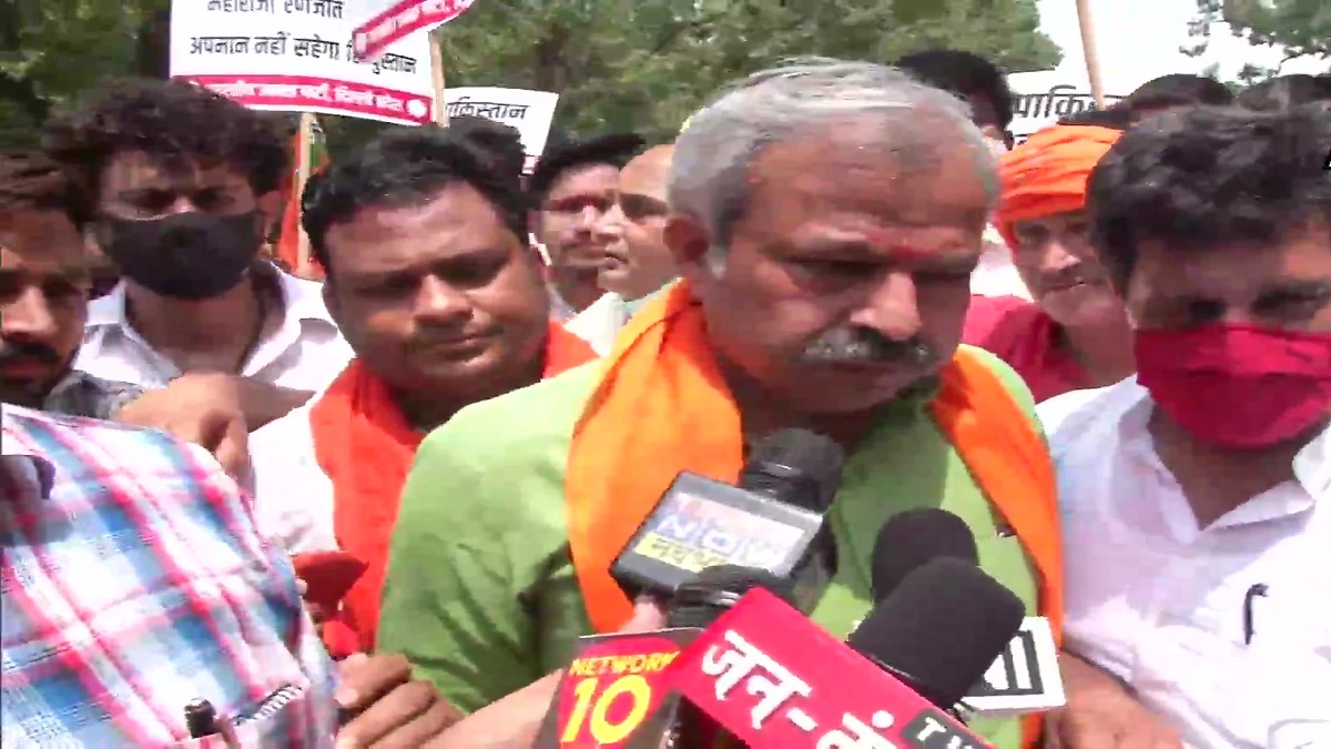 BJP holds protest near Pak High Commission against vandalisation of Maharaja Ranjit Singh's statue