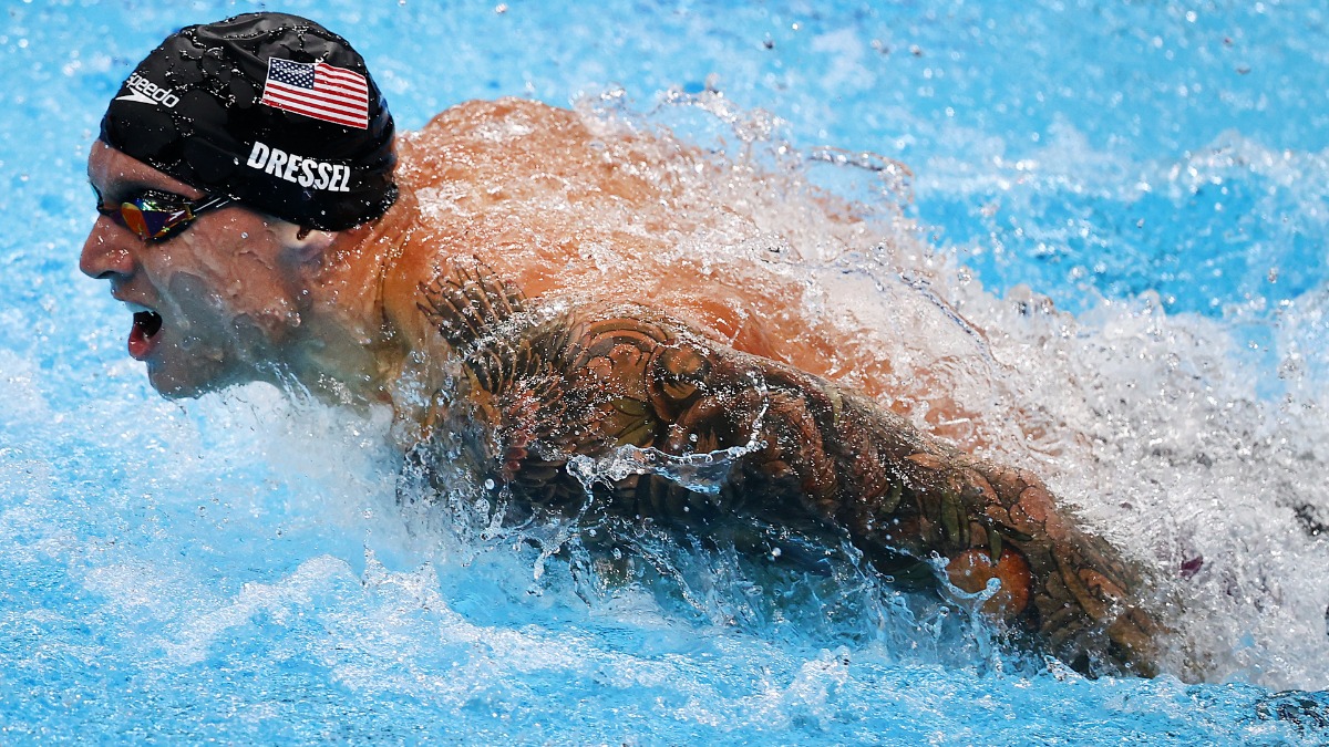 Olympic swimming ends with splashy new records, US gold