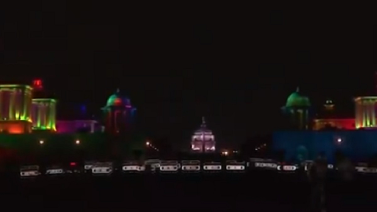 Watch: Delhi's North, South Block illuminated in tricolour ahead of 75 years of India's Independence on Aug 15