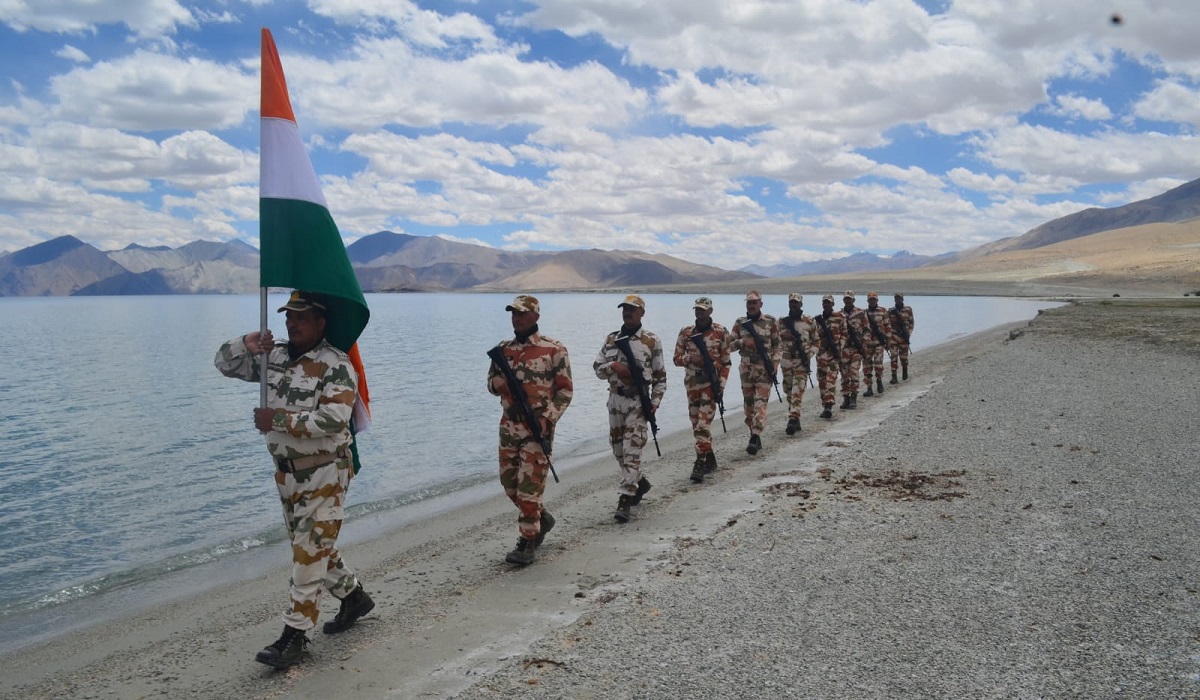 75th Independence Day: ITBP personnel celebrate at banks of Pangong Tso in Ladakh