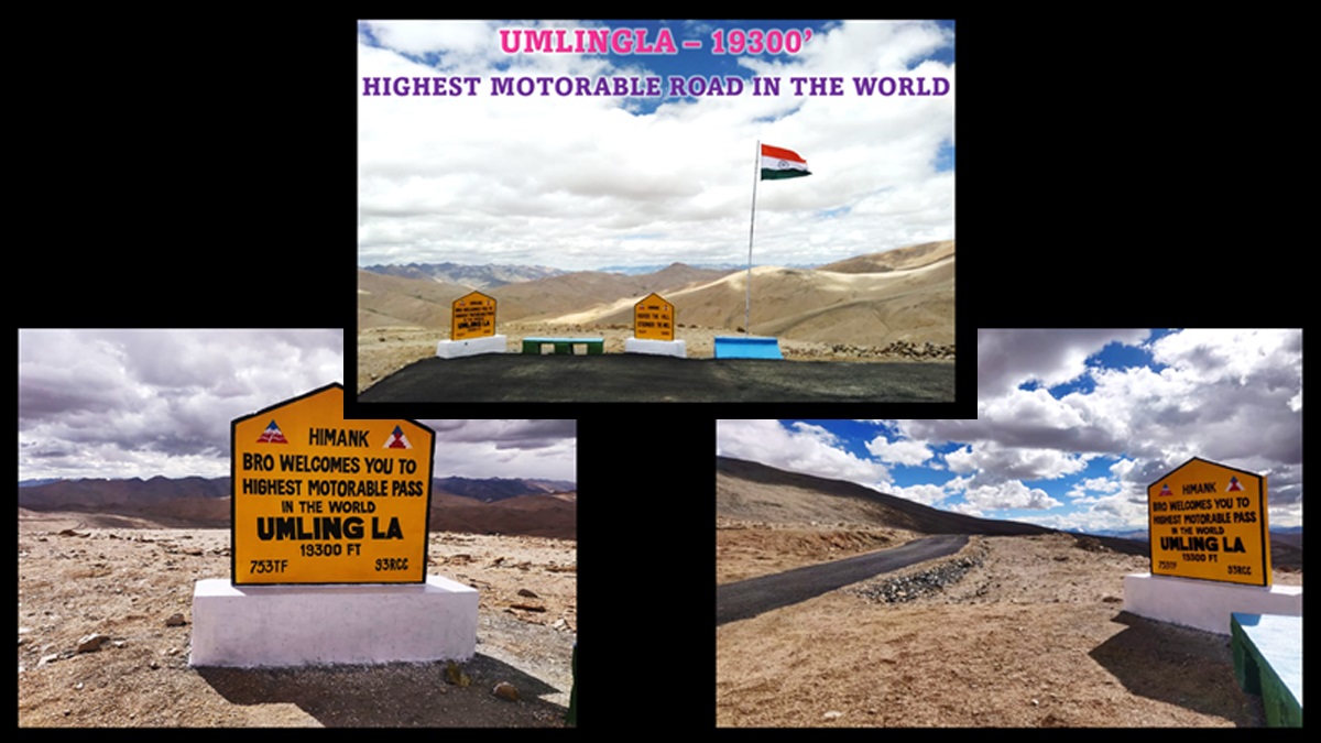 Highest motorable road in the world in Eastern Ladakh at 19,300 ft BRO