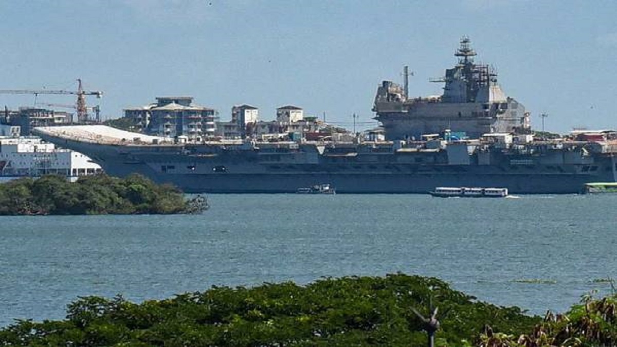 INS Vikrant, India's first indigenously made aircraft carrier, begins sea trials