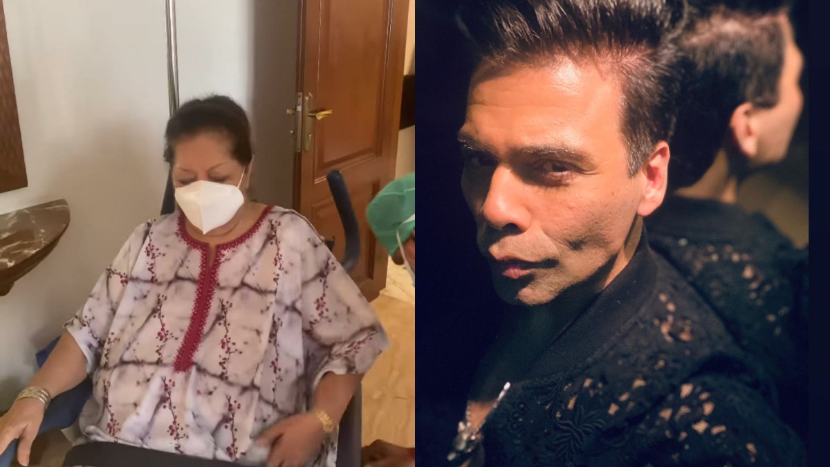 Karan Johar's mother Hiroo undergoes knee replacement surgery, filmmaker shares video from hospital