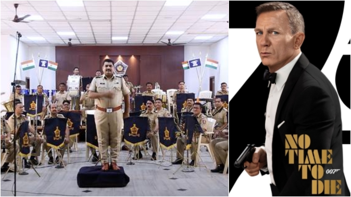 Mumbai Police S Tribute To Monty Norman S James Bond Theme Track With Daniel Craig S No Time To Die Twist Trending News India Tv