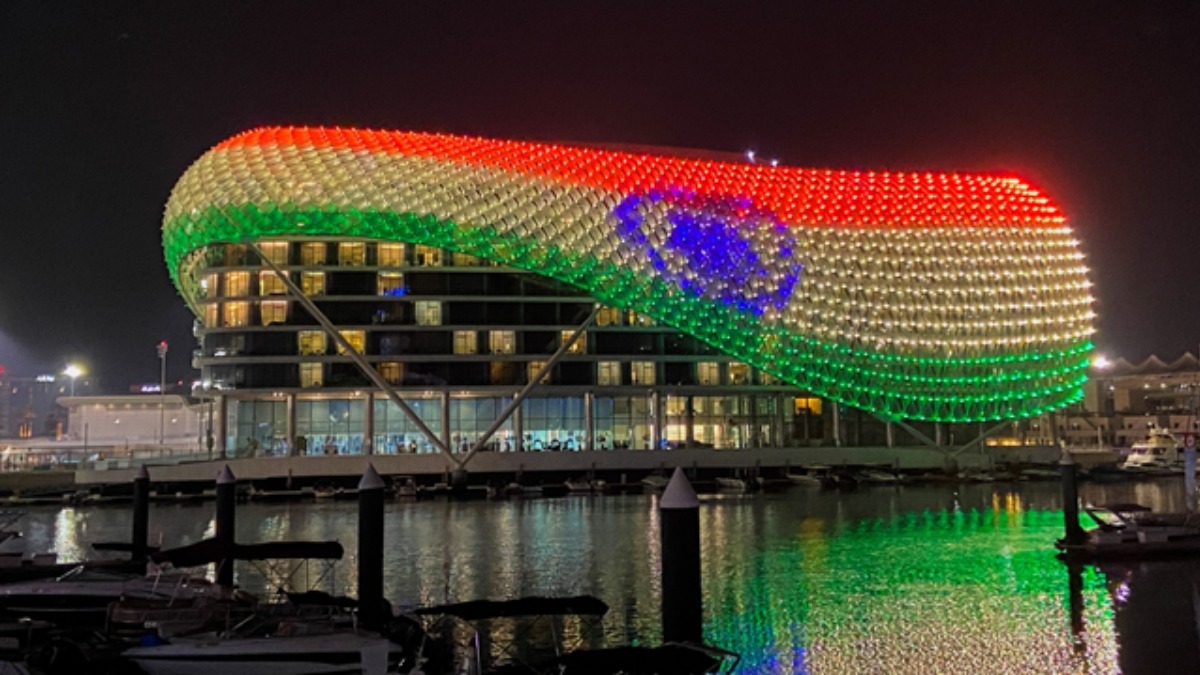 Yas Island celebrates India's 75th Independence Day as it lights up in tricolour