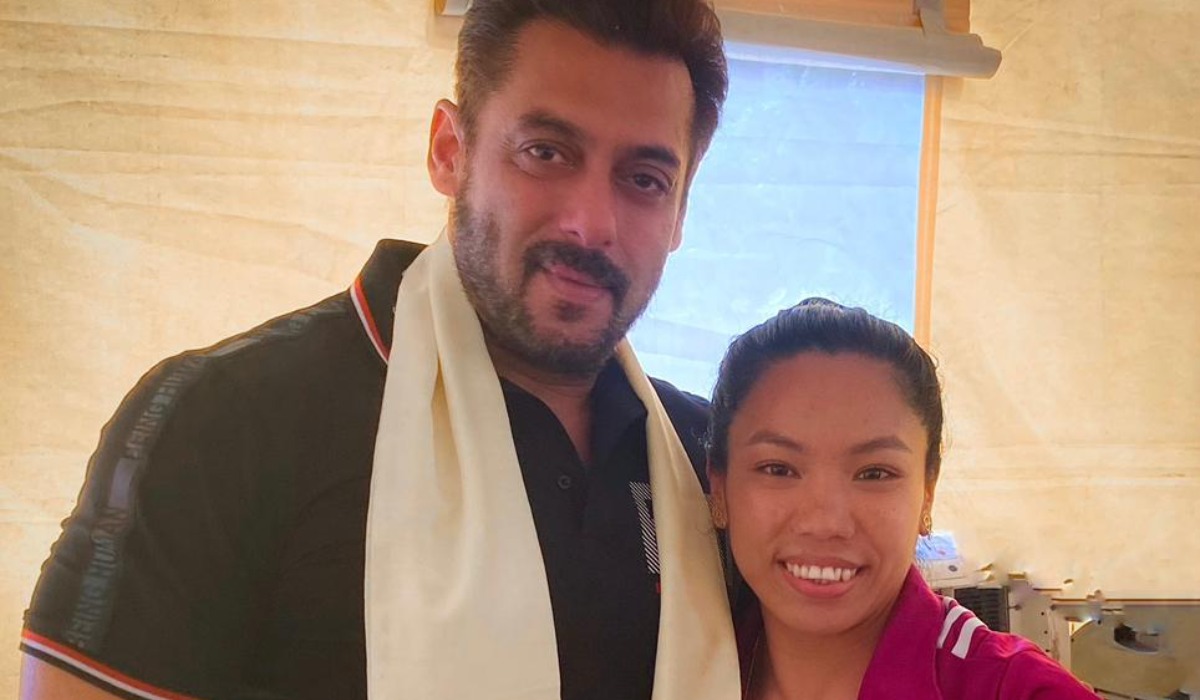 PIC: Olympic silver medalist Mirabai Chanu meets her favourite actor Salman Khan