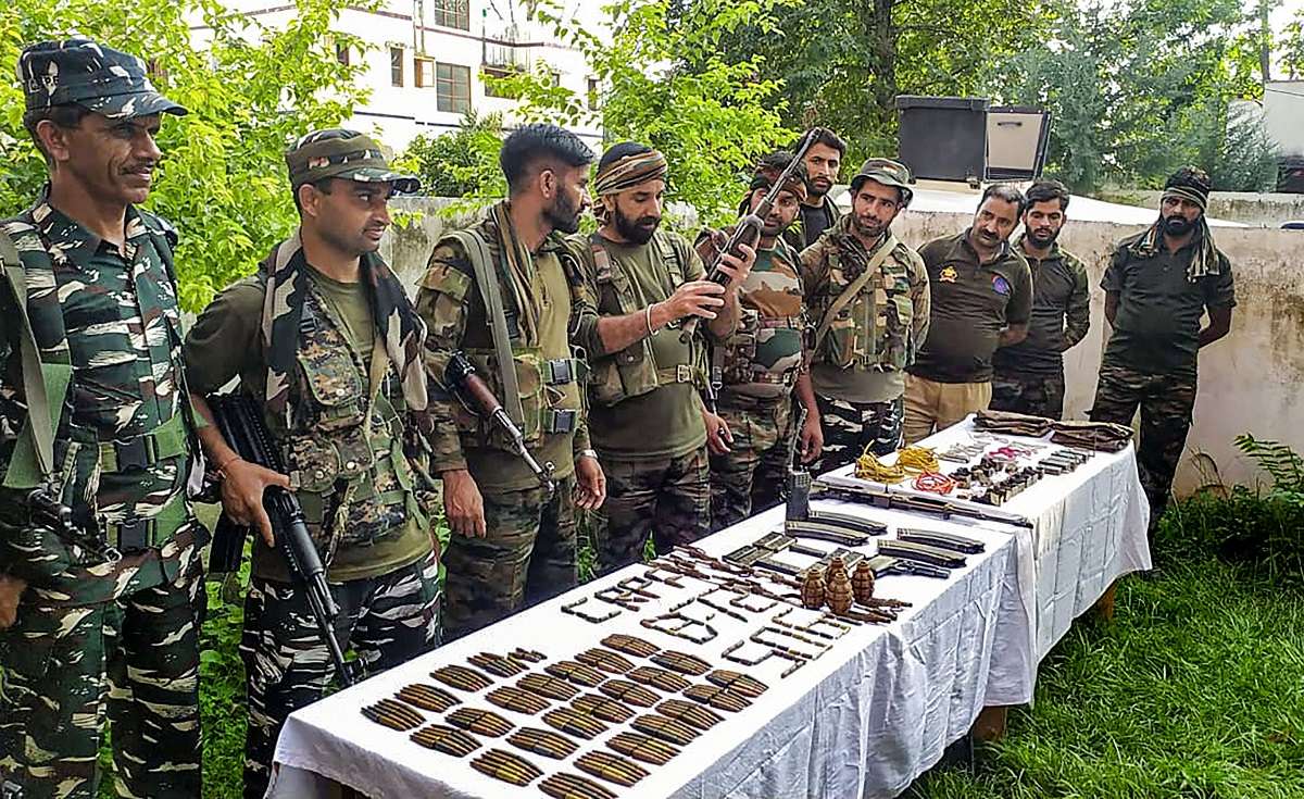 Security forces seize huge cache of arms & ammunition from near Indo-Myanmar border in Manipur