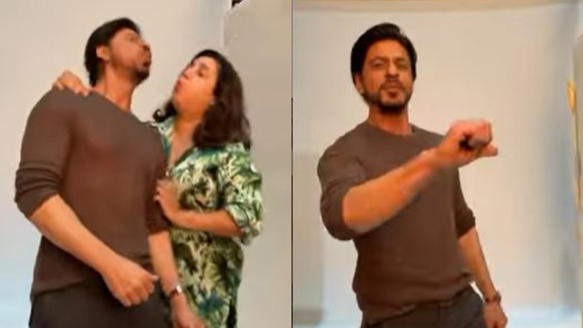 Shah Rukh Khan, Farah Khan recreate 'Main Hoon Na' moment, Video goes viral