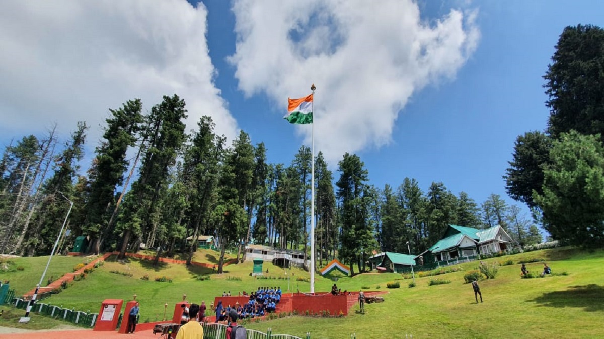 75th Independence Day: Army installs 100-feet tall tricolour in Jammu and Kashmir's Gulmarg