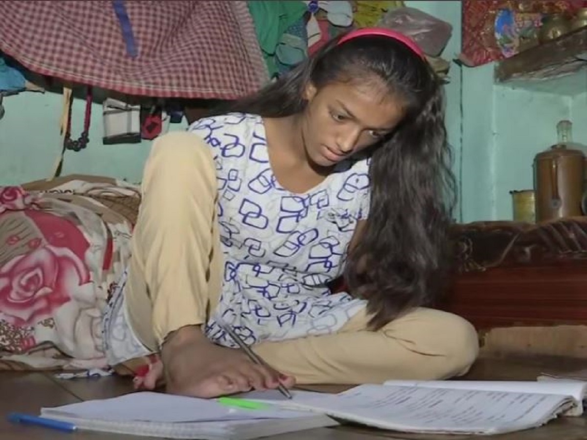 In Bihar, specially-abled girl learns to write with toes, aspires to become a teacher