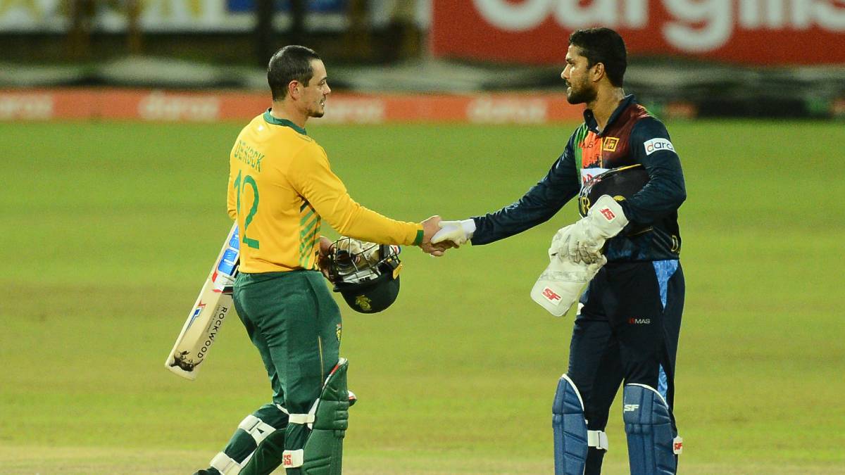 De Kock's half century, Shamsi's bowling help SA clinch T20I series vs Sri Lanka