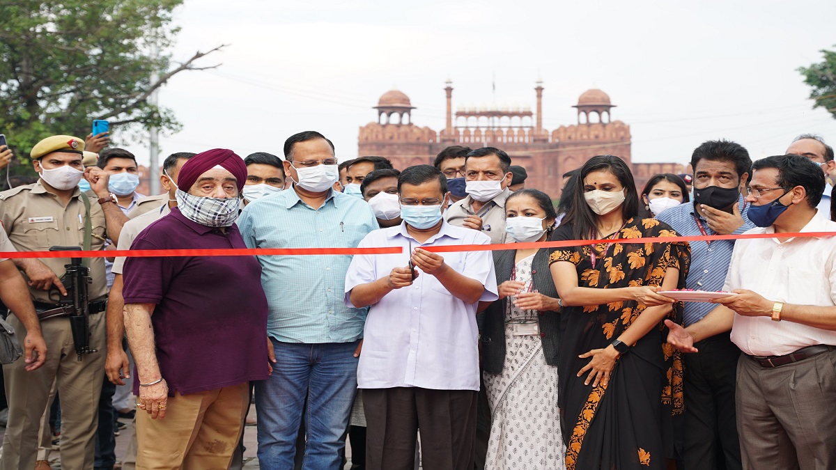 Delhi CM Kejriwal inaugurates redeveloped Chandni Chowk market