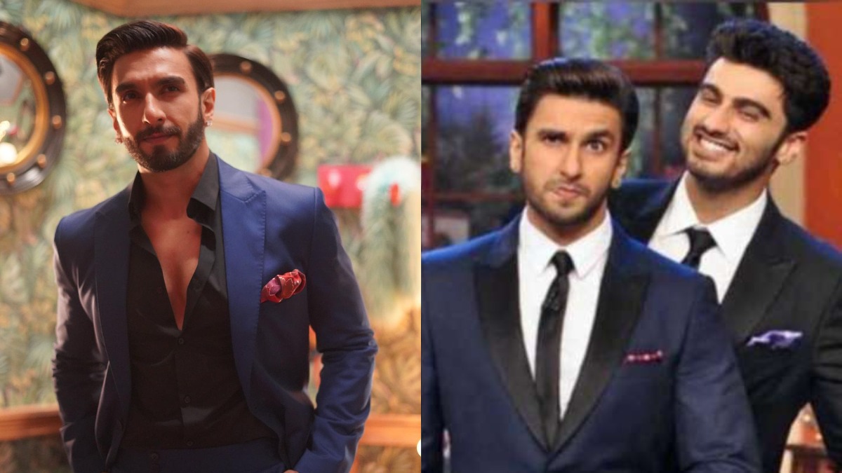 Ranveer Singh looks dapper in a crisp royal blue suit; Arjun Kapoor calls  him 'Cleavage King' : Bollywood News - Bollywood Hungama