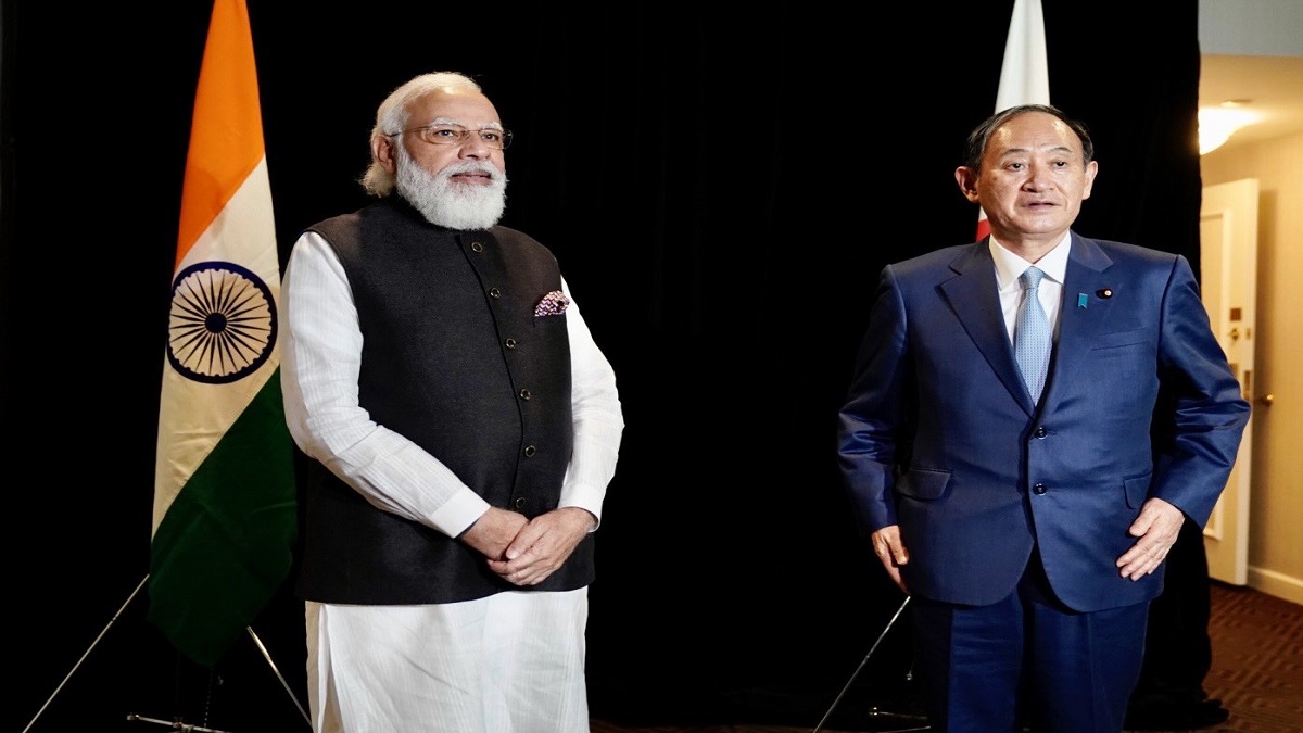 PM Modi meets Japanese Prime Minister Yoshihide Suga in Washington D.C.