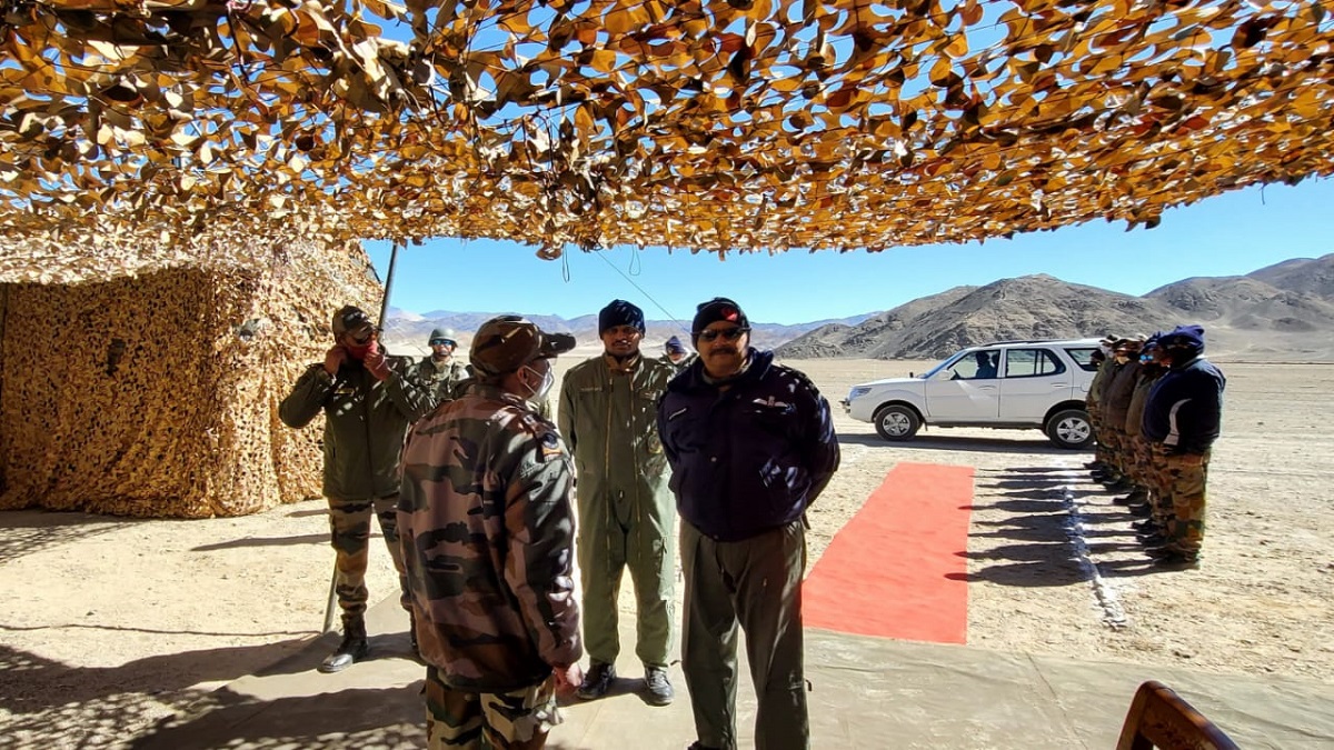 IAF Chief VR Chaudhari reviews operational preparedness of Force in Ladakh