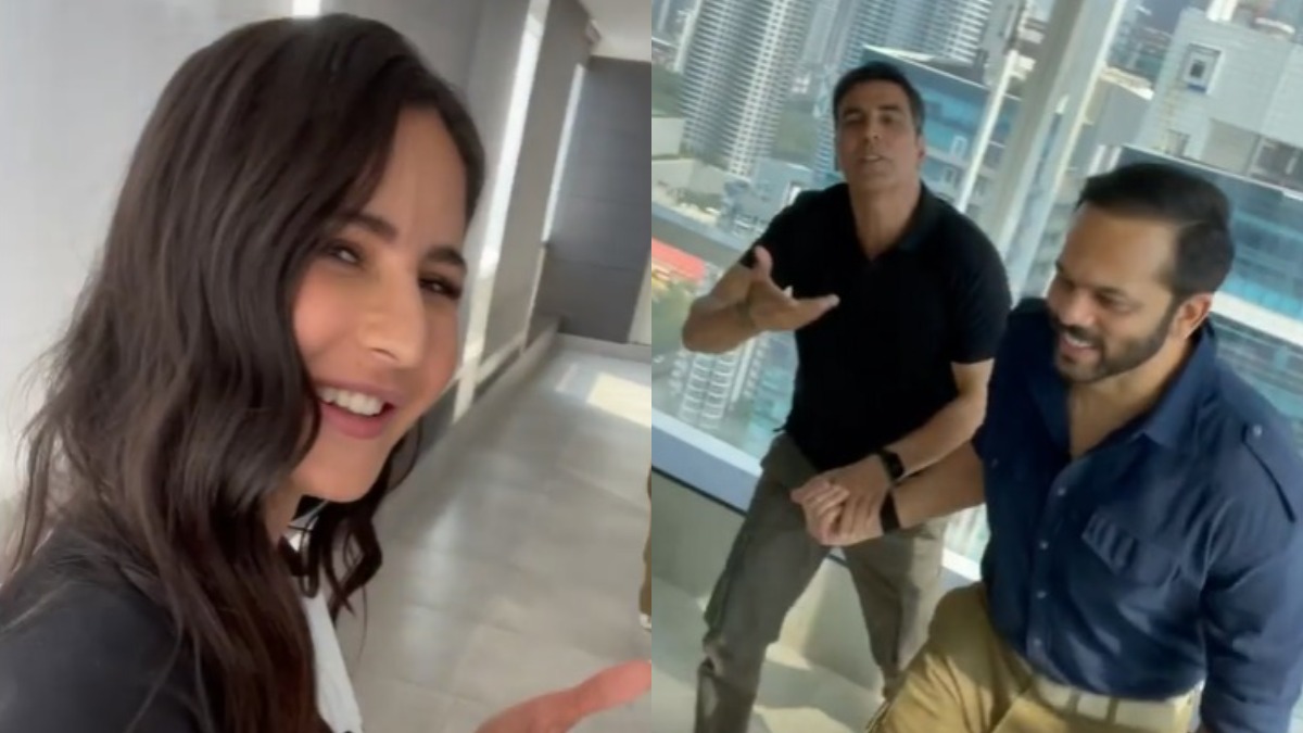 Akshay Kumar runs for his reputation as Katrina Kaif records him, Rohit Shetty during Sooryavanshi promotions