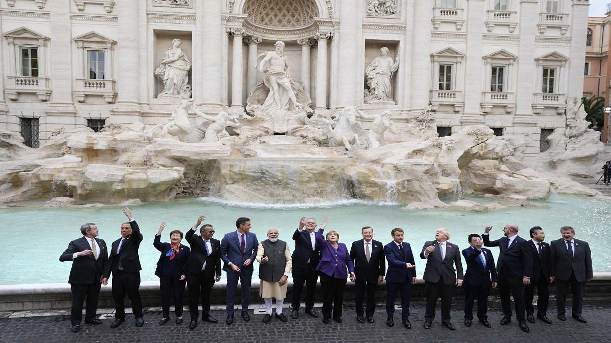 PM Modi and other G20 leaders visit iconic Trevi Fountain in Rome