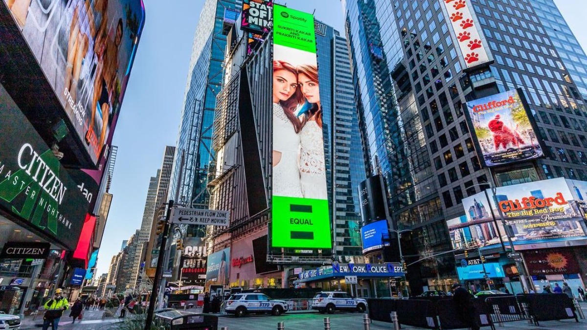 Sukriti, Prakriti Kakkar light up iconic Times Square billboard
