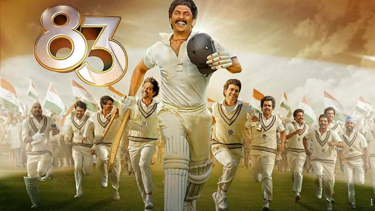 '83' Poster: Ranveer Singh As Kapil Dev Leads The Winning Indian Team ...