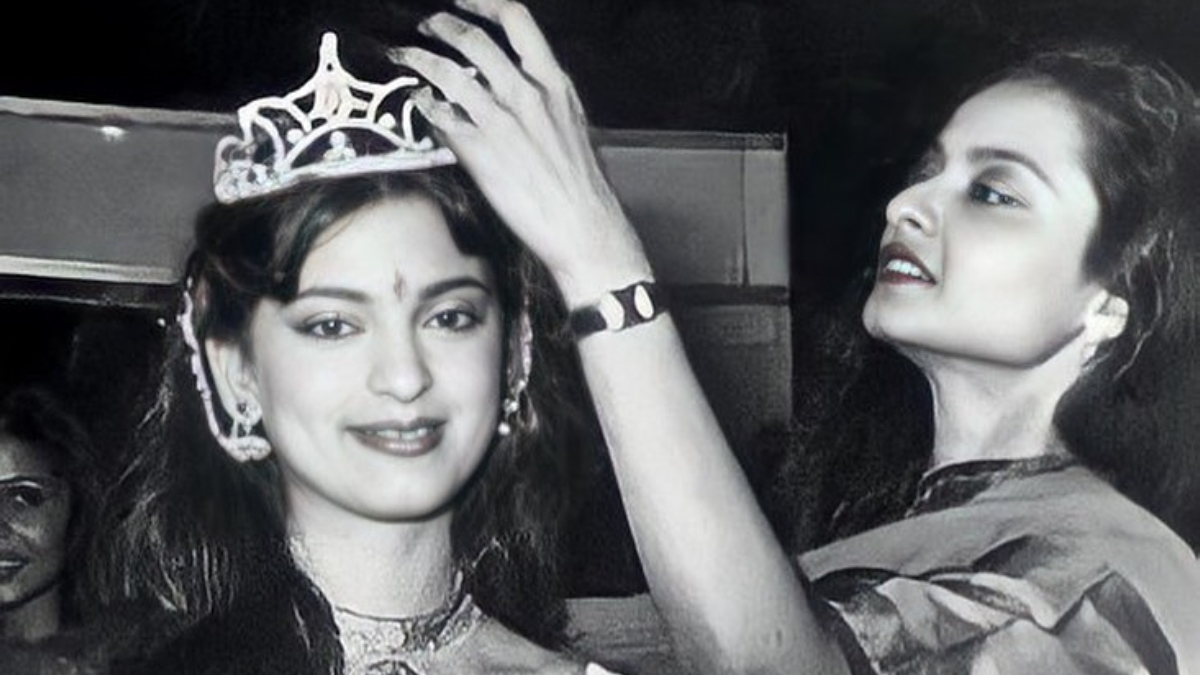 Juhi Chawla Ki Sekasi Xxx - Photo of Rekha crowning Juhi Chawla Miss India in 1984 goes viral, see here  | Celebrities News â€“ India TV