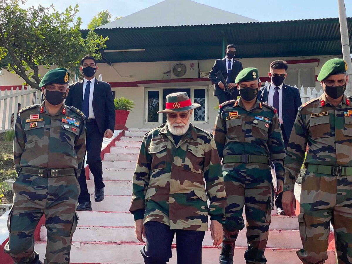 PM Modi reaches J&K's Rajouri, to celebrate Diwali with Army jawans