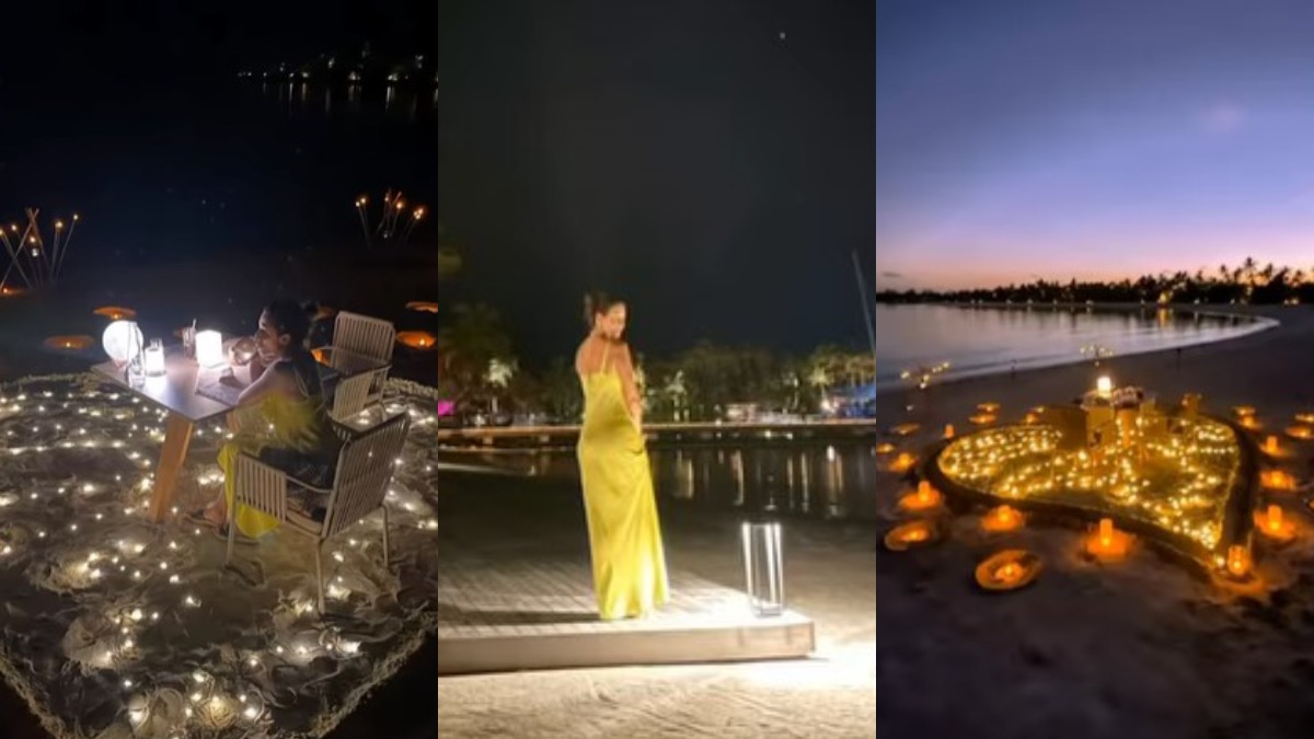 Arjun Kapoor calls Malaika Arora a vibe as he gives her romantic surprise in Maldives | WATCH