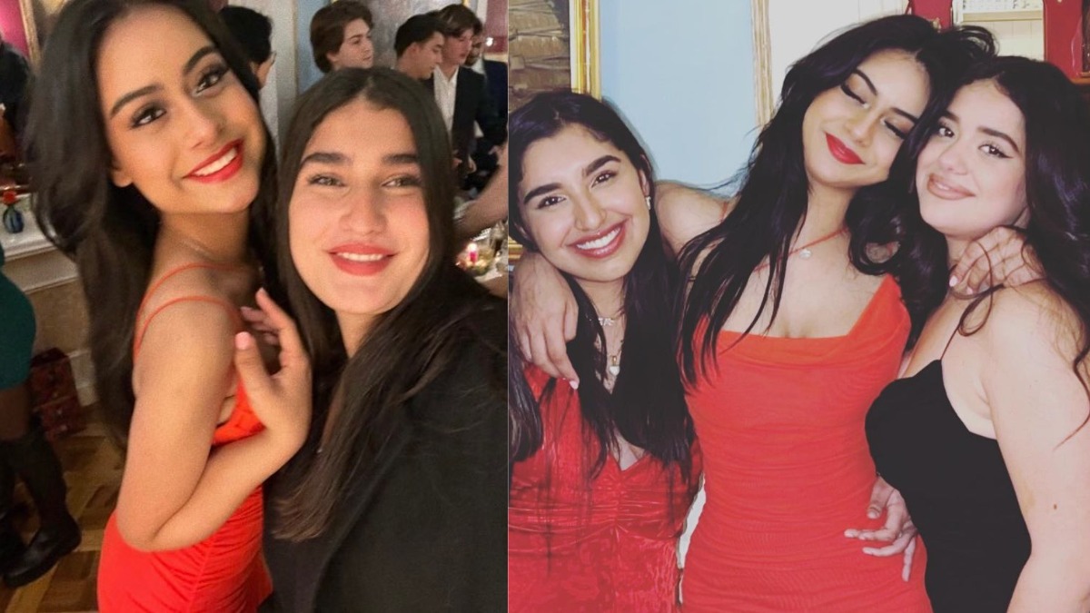 Kajol, Ajay Devgn’s daughter Nysa sets internet ablaze as she parties with friends in red dress; see pics