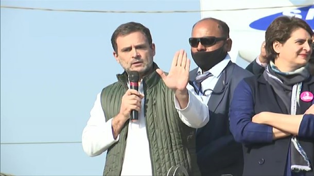 Hindutvawadi bathes alone in Ganga, says Rahul in Amethi, targeting PM Modi