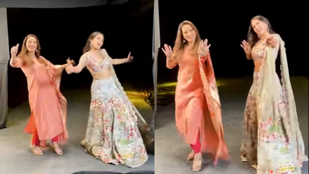 Atrangi Re: Sara Ali Khan grooves with Madhuri Dixit on 'Chaka Chak,' gives it 'Channe Ke Khet Me' twist