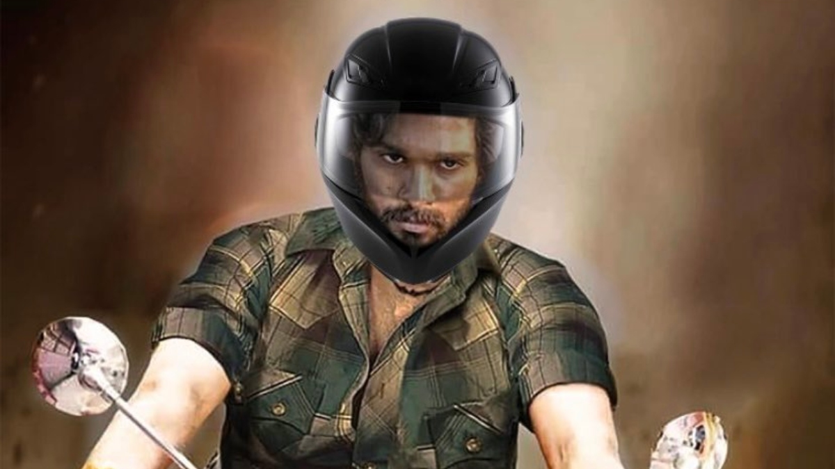 Hyderabad Traffic Police give Allu Arjun’s Pushpa poster a twist, urge people to wear helmets