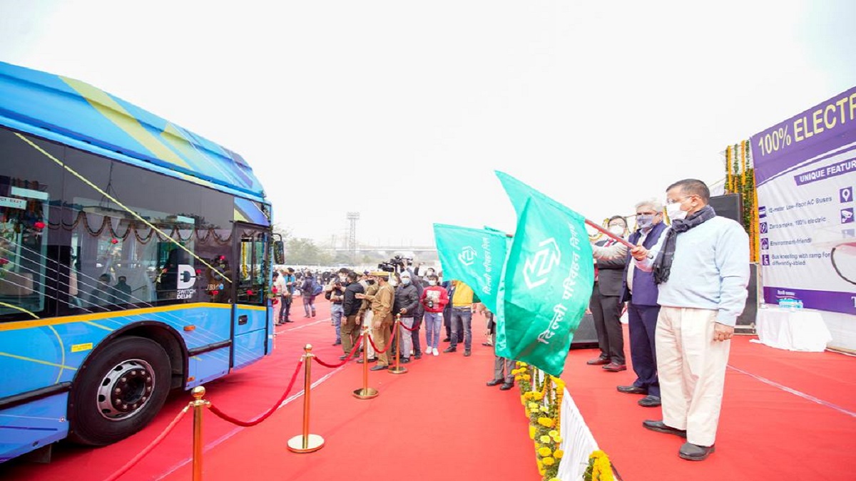 Delhi CM Kejriwal flags off DTC's 1st electric bus, calls it an 'important milestone'