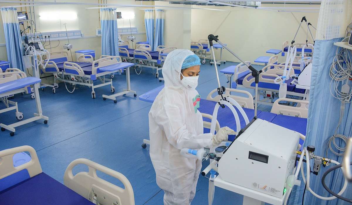 Thane: A health worker prepares a pediatric Covid-19 ward at a hospital, in preparation for potential Covid-19 spread