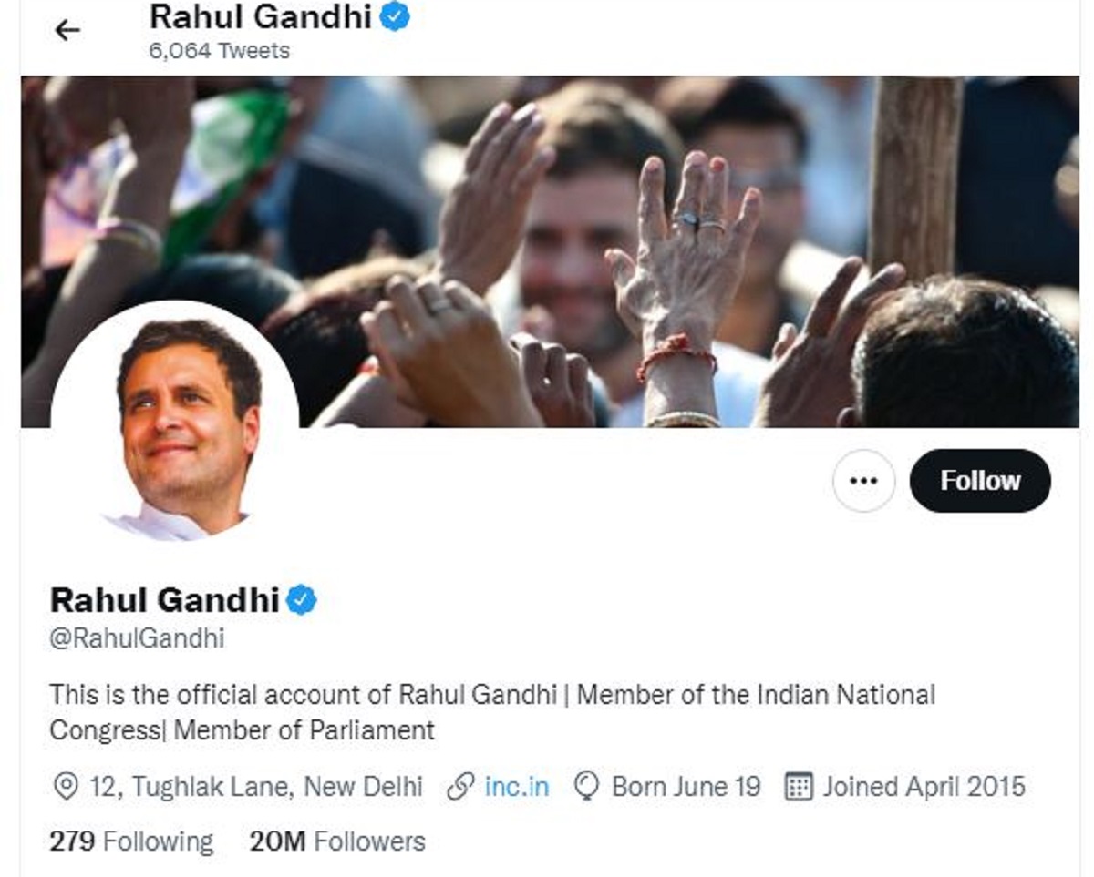 Rahul Gandhi's Twitter followers' count guided by external forces, alleges Congress