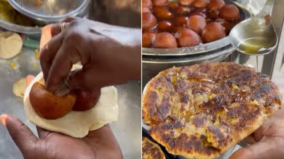 Bizarre food alert! Gulab Jamun Parantha recipe goes viral; netizens lose cool | WATCH