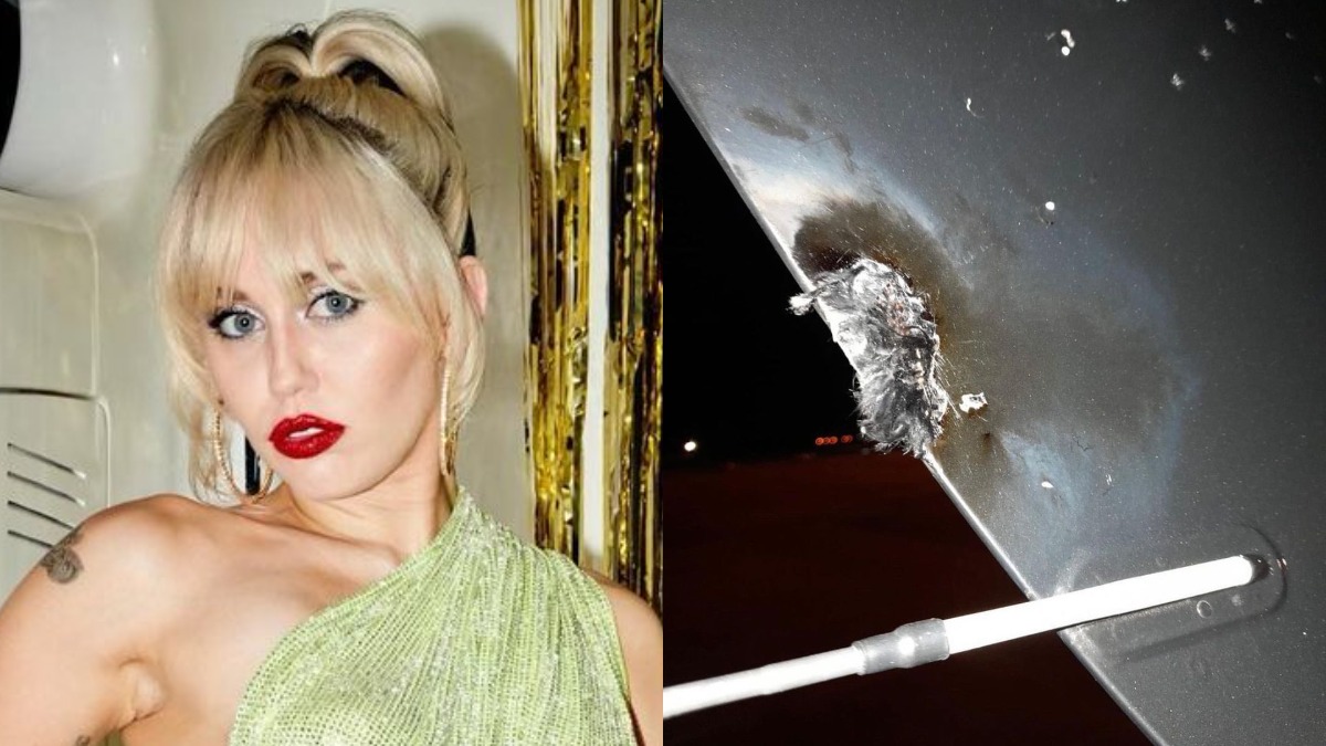 Miley Cyrus Plane Hit By Lightning Forced To Make Emergency Landing Singer Shares Video 