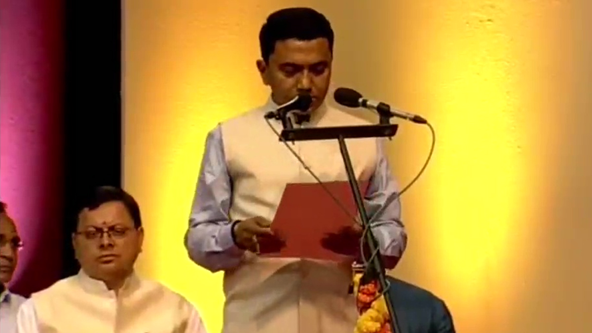 Pramod Sawant Takes Oath As Chief Minister Of Goa For Second Term ...