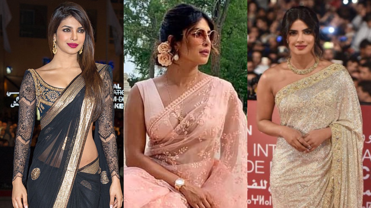 Times when Priyanka Chopra made style statement wearing saree at  International events | Fashion News – India TV