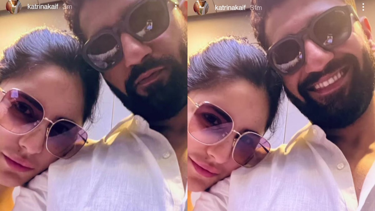 Katrina Kaif, Vicky Kaushal flaunt infectious smiles in rare mushy selfie. Seen yet?